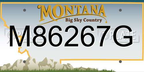 M86267G Montana License Plate