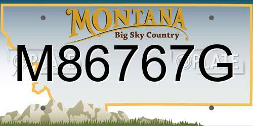 M86767G Montana License Plate