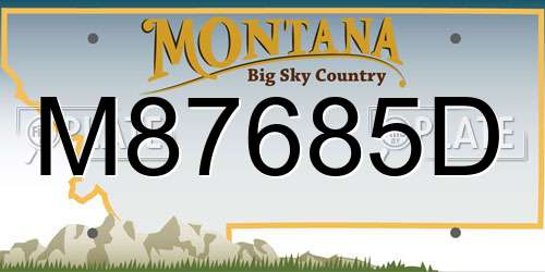 M87685D Montana License Plate