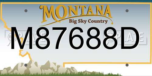 M87688D Montana License Plate
