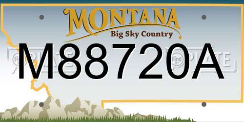 M88720A Montana License Plate