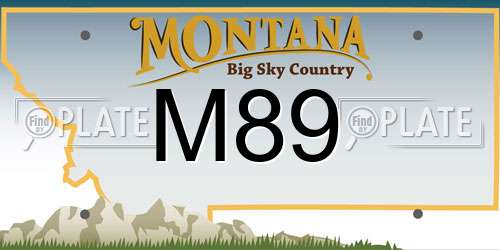 M89 Montana License Plate