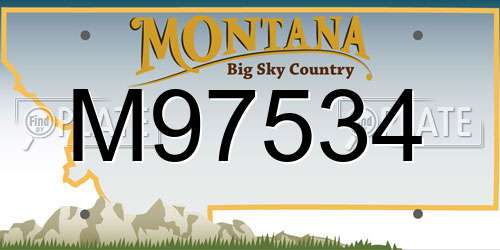 M97534 Montana License Plate