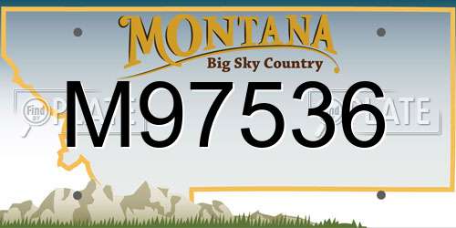 M97536 Montana License Plate