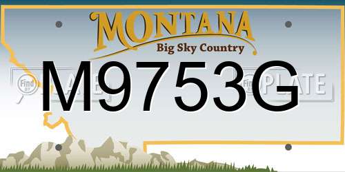 M9753G Montana License Plate