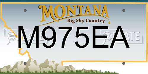 M975EA Montana License Plate