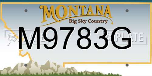M9783G Montana License Plate