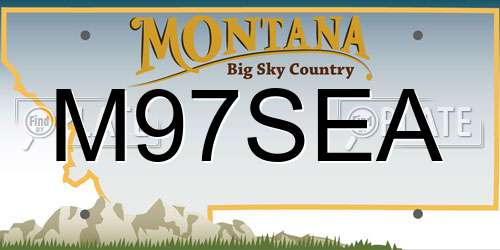 M97SEA Montana License Plate