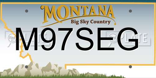 M97SEG Montana License Plate