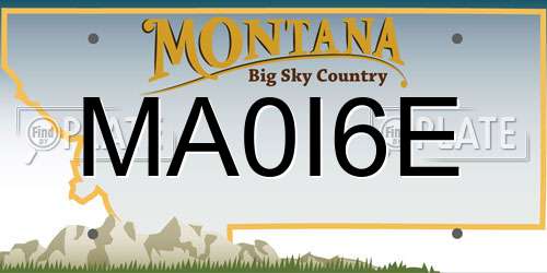 MA0I6E Montana License Plate