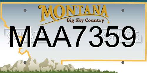 MAA7359 Montana License Plate
