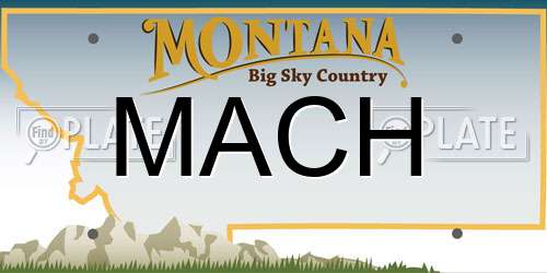 MACH Montana License Plate