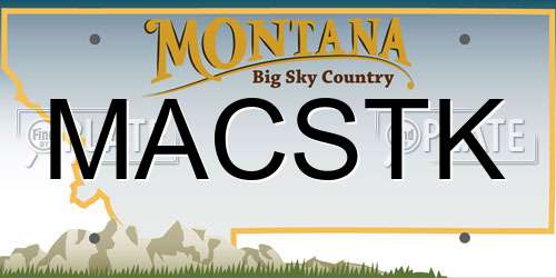 MACSTK Montana License Plate