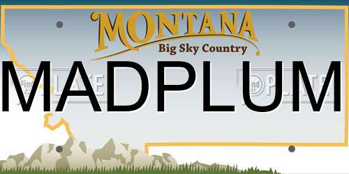 MADPLUM Montana License Plate