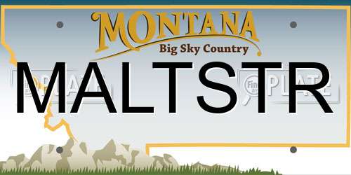 MALTSTR Montana License Plate