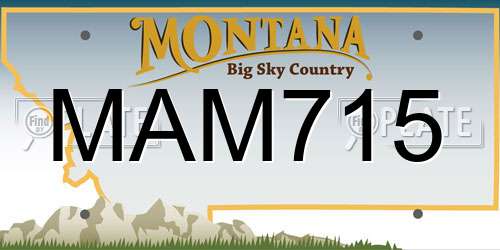 MAM715 Montana License Plate