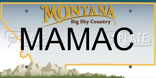 MAMAC Montana License Plate
