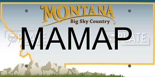 MAMAP Montana License Plate