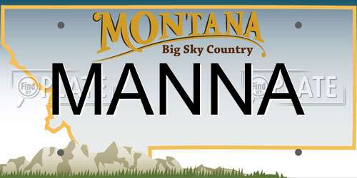 MANNA Montana License Plate