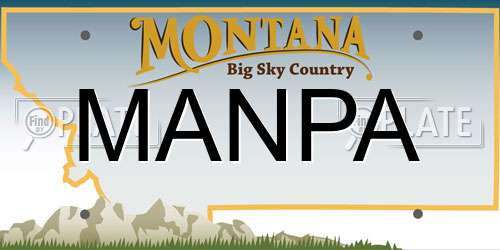MANPA Montana License Plate