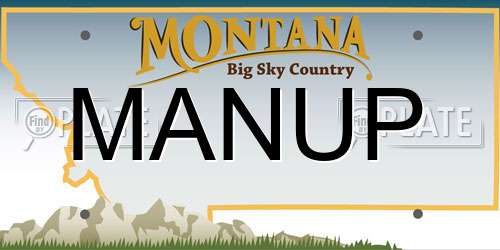 MANUP Montana License Plate