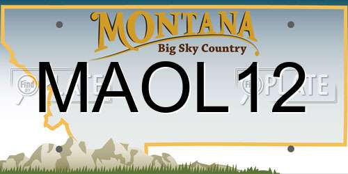 MAOL12 Montana License Plate