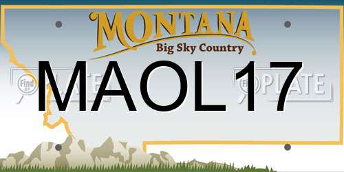 MAOL17 Montana License Plate