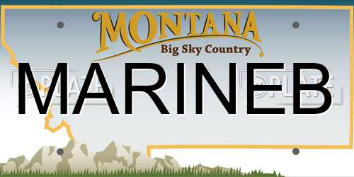 MARINEB Montana License Plate