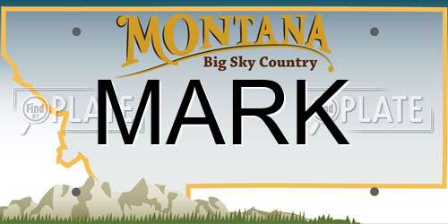 MARK Montana License Plate