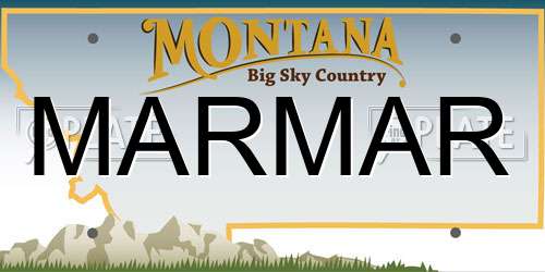 MARMAR Montana License Plate