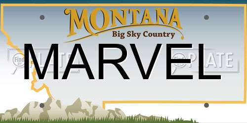 MARVEL Montana License Plate