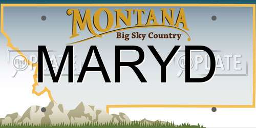 MARYD Montana License Plate