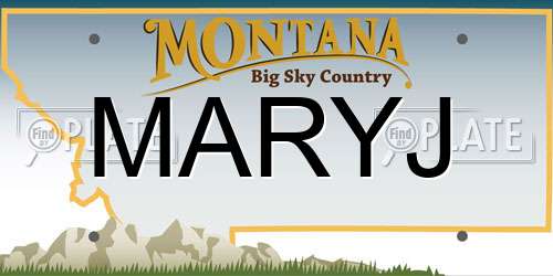 MARYJ Montana License Plate