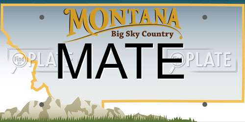 MATE Montana License Plate