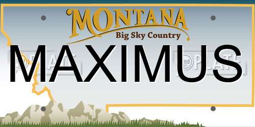 MAXIMUS Montana License Plate