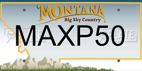 MAXP50 Montana License Plate