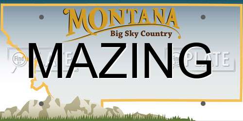 MAZING Montana License Plate