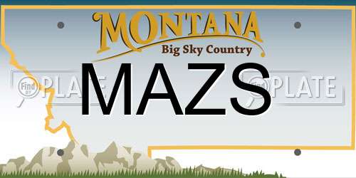 MAZS Montana License Plate