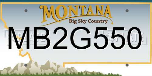 MB2G550 Montana License Plate