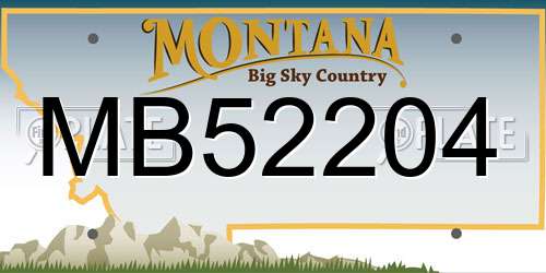 MB52204 Montana License Plate