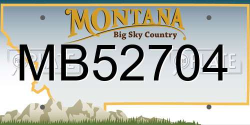 MB52704 Montana License Plate