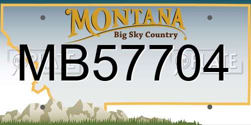 MB57704 Montana License Plate