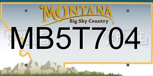 MB5T704 Montana License Plate