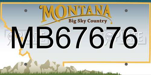 MB67676 Montana License Plate