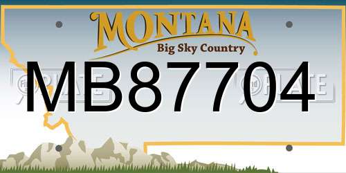 MB87704 Montana License Plate