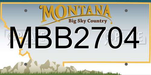 MBB2704 Montana License Plate