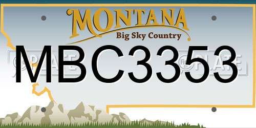 MBC3353 Montana License Plate