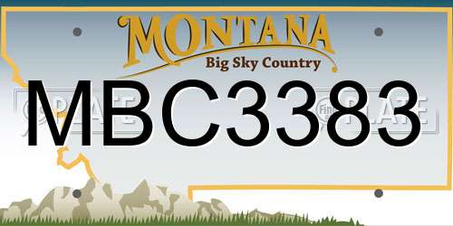MBC3383 Montana License Plate