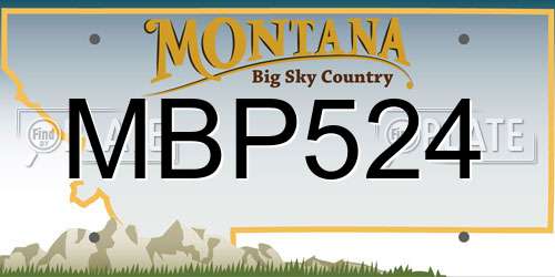 MBP524 Montana License Plate