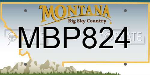 MBP824 Montana License Plate